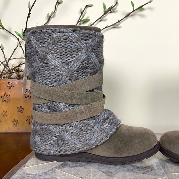 MUK LUKS® Nikki 3-in-1 Belted Sweater Wrap Water Resistant Faux Suede Boots - Picture 14 of 16